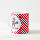Tasse de chat de Noël Meowy joyeux (Devant gauche)