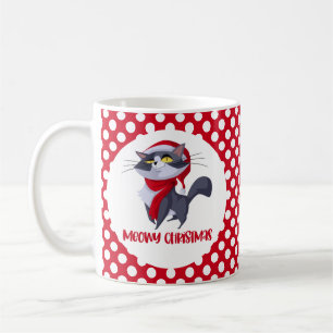 Tasse de chat de Noël Meowy joyeux