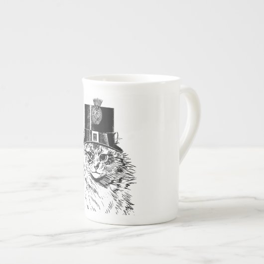 Tasse de chat de Steampunk, Kitty dans le (Devant droit)