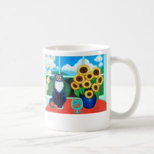 Tasse de chat de tournesol