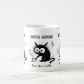 Tasse de chat drôle Besoin de plus de café le lund (Centre)