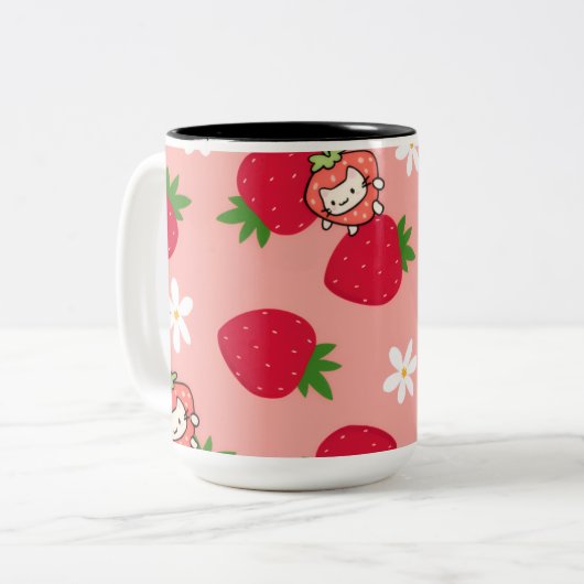 tasse de chat fraise (Devant gauche)