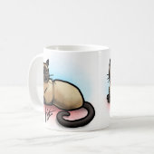 Tasse de chat - motif siamois (Devant gauche)