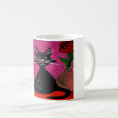 Tasse de chat noir (Devant droit)