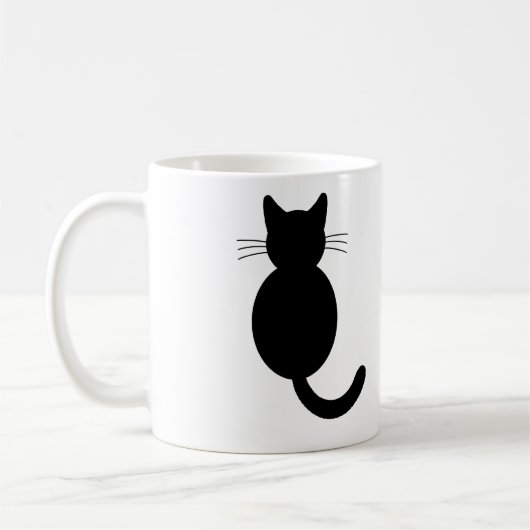 Tasse de chat noir (Gauche)