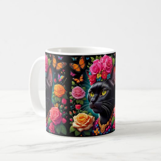 Tasse de chat noir ! (Devant gauche)