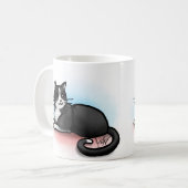 Tasse de chat - noire et blanche (Devant gauche)