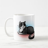 Tasse de chat - noire et blanche (Gauche)