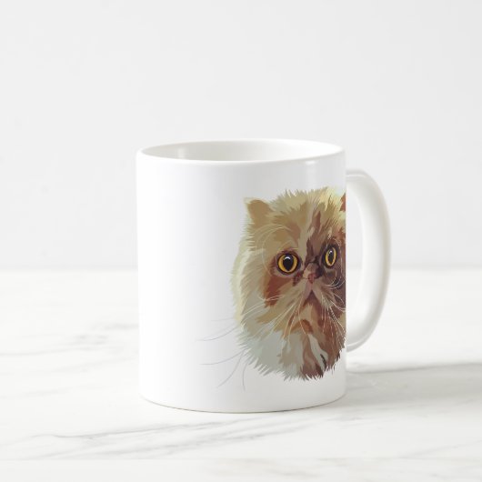 Tasse de chat persan - chat orange (Devant droit)