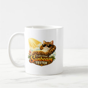 Tasse de chat testeuse de rayon de soleil professi