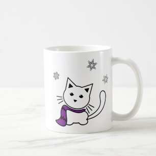 Tasse de chaton d'hiver