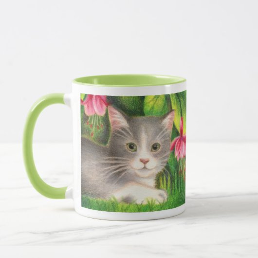 Tasse "de chaton fuchsia" (Gauche)