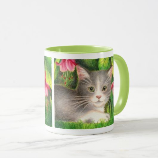 Tasse "de chaton fuchsia" (Devant droit)