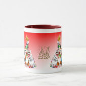 Tasse de chatons d'arbre de Noël (Centre)