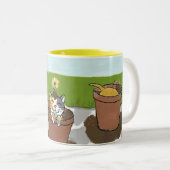 Tasse de chatons de pot de fleur (Devant droit)