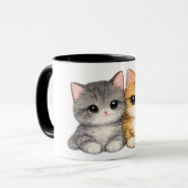 Tasse de chatons meilleurs amis mignons (Devant gauche)