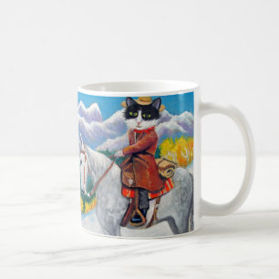 Tasse de chats de cowboy