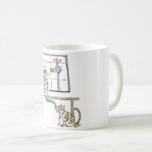 Tasse de chats d'observation d'oiseau (Devant droit)