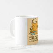 Tasse de chef de chat drôle (Devant gauche)