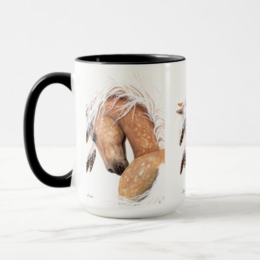 Tasse de cheval de palomino par Bihrle (Gauche)