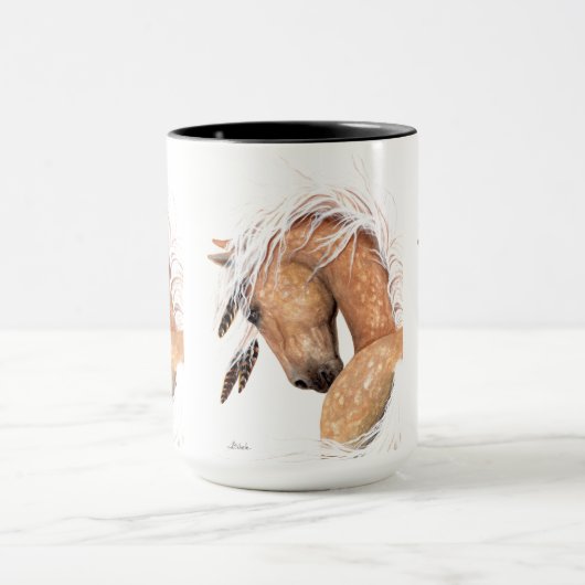 Tasse de cheval de palomino par Bihrle (Centre)
