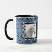 Tasse de cheval encadrée par bleu (Gauche)