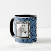 Tasse de cheval encadrée par bleu (Devant gauche)