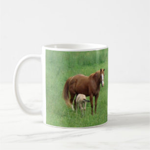 Tasse de cheval et de poulain
