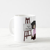 Tasse de chevalet de fille d'artiste (Devant gauche)