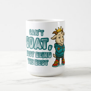 Tasse de chèvre drôle avec couronne et attitude Sw
