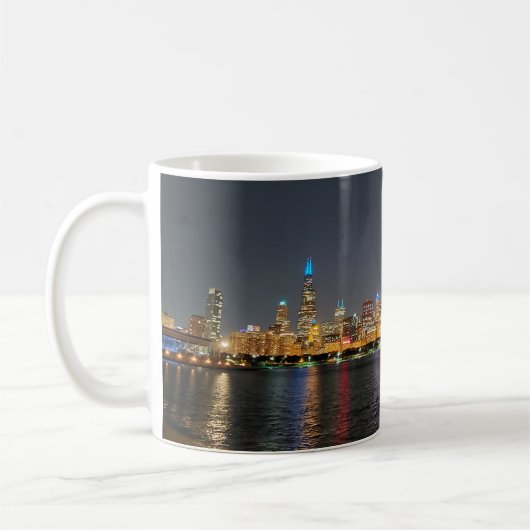 Tasse de Chicago Night Skyline (Gauche)