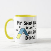 Tasse de chien d'agilité de Sheltie (Gauche)