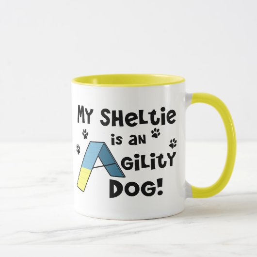 Tasse de chien d'agilité de Sheltie (Droite)