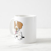 Tasse de chien de bande dessinée d'épagneul de (Devant gauche)