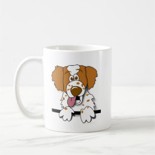 Tasse de chien de bande dessinée d'épagneul de
