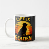 Tasse de chien de coucher de soleil doré retriever (Gauche)