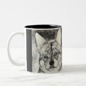Tasse de chien de loup d'amour de chiot (Gauche)