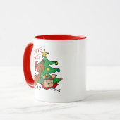 Tasse de chien teckel ambiance de Noël (Devant gauche)