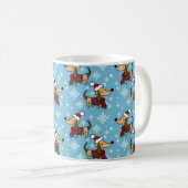 Tasse de chien teckel d'hiver (Devant droit)