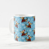 Tasse de chien teckel d'hiver (Devant gauche)