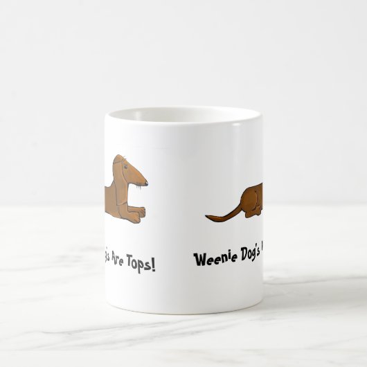 Tasse de chienchien de teckel (Centre)