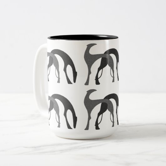 Tasse de chiens d'art déco (Devant gauche)