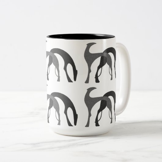 Tasse de chiens d'art déco (Devant droit)
