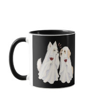 Tasse de chiens fantômes de vin cancaniers effraya