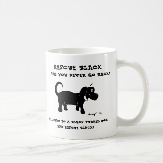 Tasse de chiens noirs de délivrance (Droite)