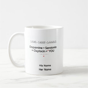 Tasse de chimie romantique, cadeau d'hormone d'amo