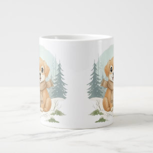 Tasse de chiot, Cadeau de chien à l'aquarelle, Art