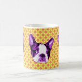 Tasse de chiot de Boston Terrier de point de polka (Centre)