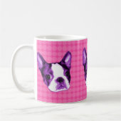 Tasse de chiot de Boston Terrier de point de polka (Gauche)