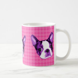 Tasse de chiot de Boston Terrier de point de polka